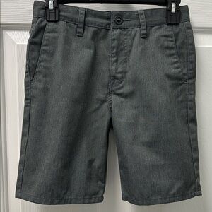 Volcom Boys Charcoal Flat Front Chino Shorts